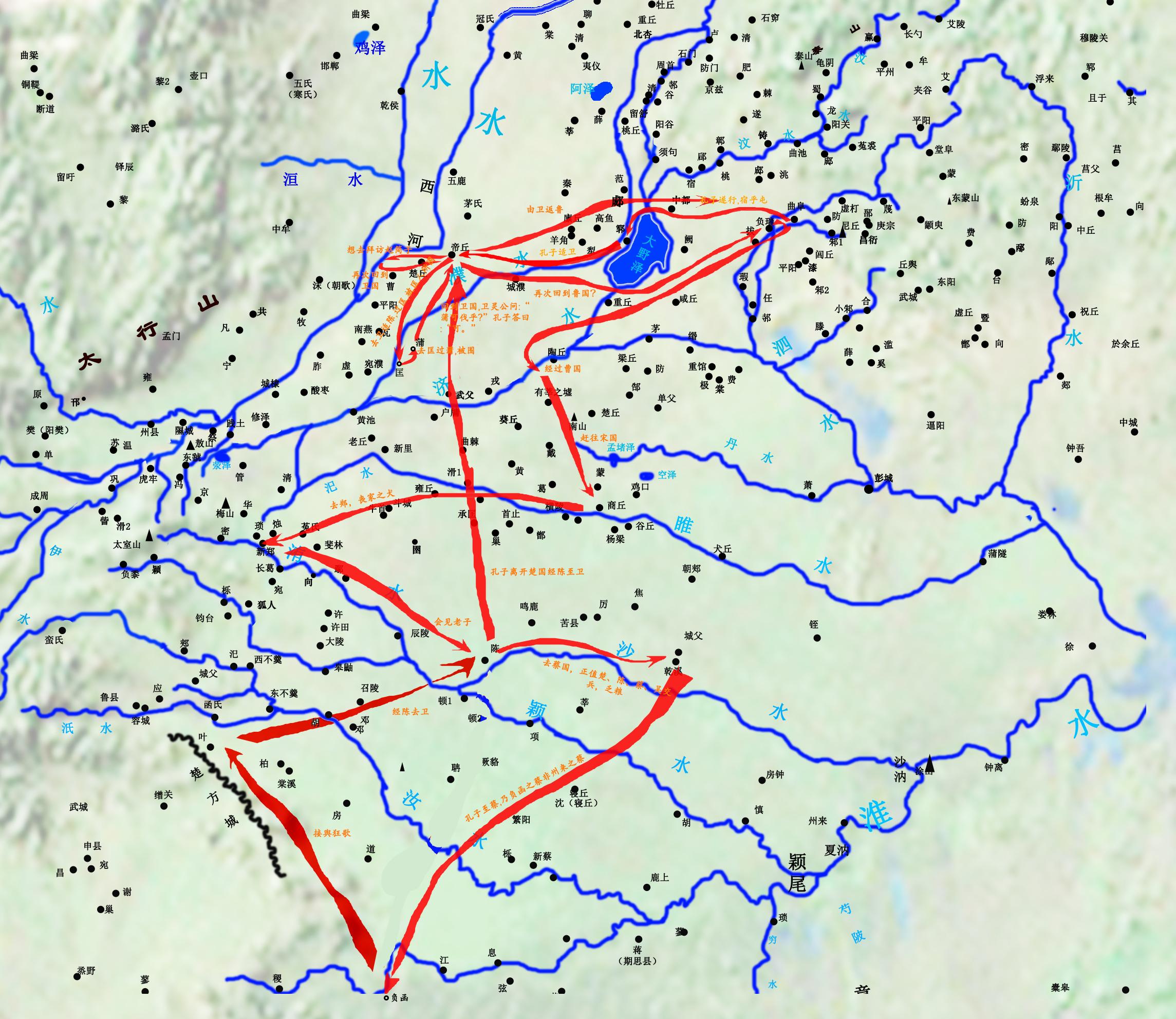 孔子当年游学列国十四年的具体路线是怎样的