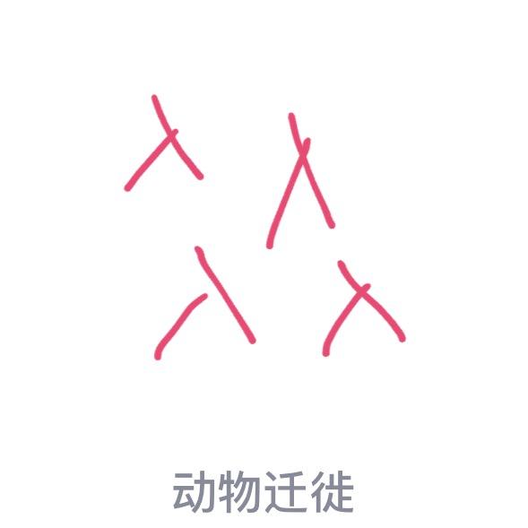 qq红包中的动物迁徙怎么画?