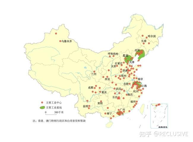 中国制造业分布地图图片