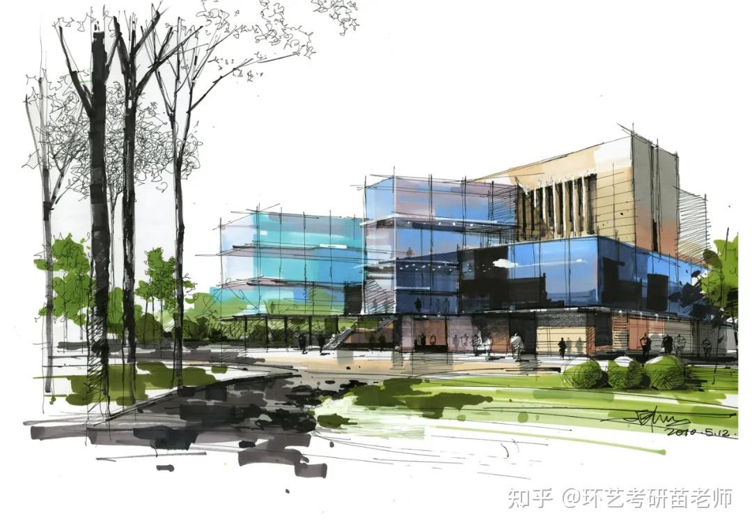 建筑-景观手绘马克笔基本技法全解! - 知乎