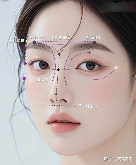 眉弓美学分区丨微妙的艺术平衡 #成都史宁 ##面部折叠度# #眉弓 ##骨相# #轮廓# - 知乎