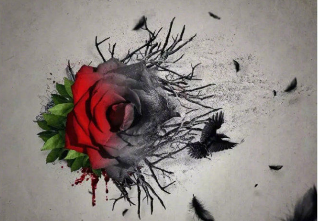 ps教程:如何做出玫瑰泣血的效果