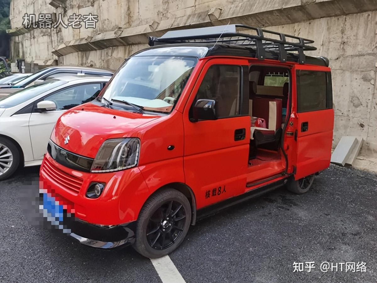 红如血的多功能露营车,铃木浪迪改装床车旅行,小面包打造摆摊车 - 知乎
