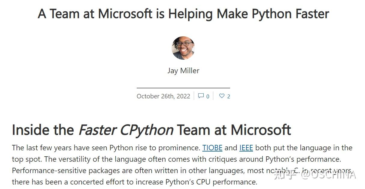 微软 Faster CPython 团队：为 Python 社区增添价值 - 知乎