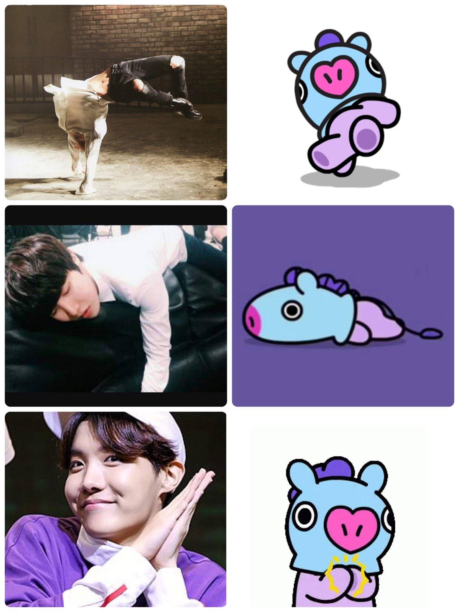 bt21里的每个人物对应bts里的哪个成员最好有图哇