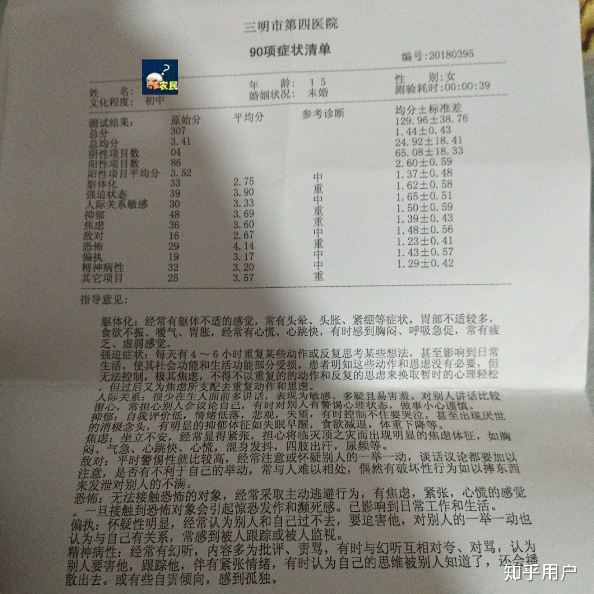 精神病化验单图片