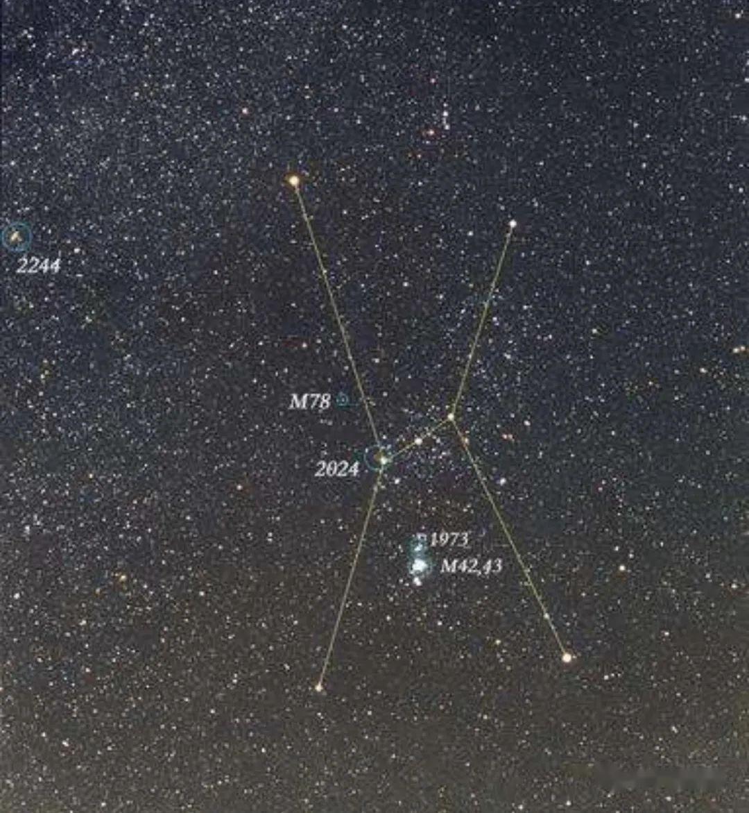 美丽的星云:猎户座星云,蟹状星云,鹰状星云和礁湖星云