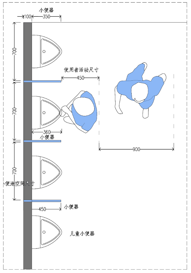 小便器尺寸图图片