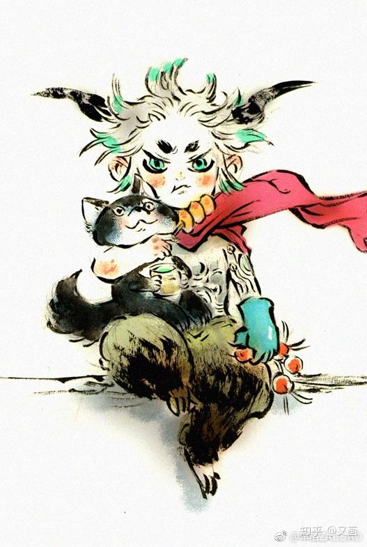 90后天才中国风插画少女早稻