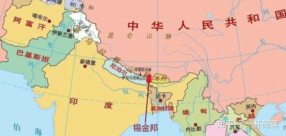 1975年，锡金王国被印度吞并，同中国接壤的国家变成了13个 - 知乎