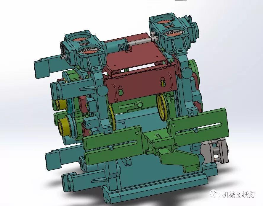 工程机械棒材轧机3d图纸solidworks设计