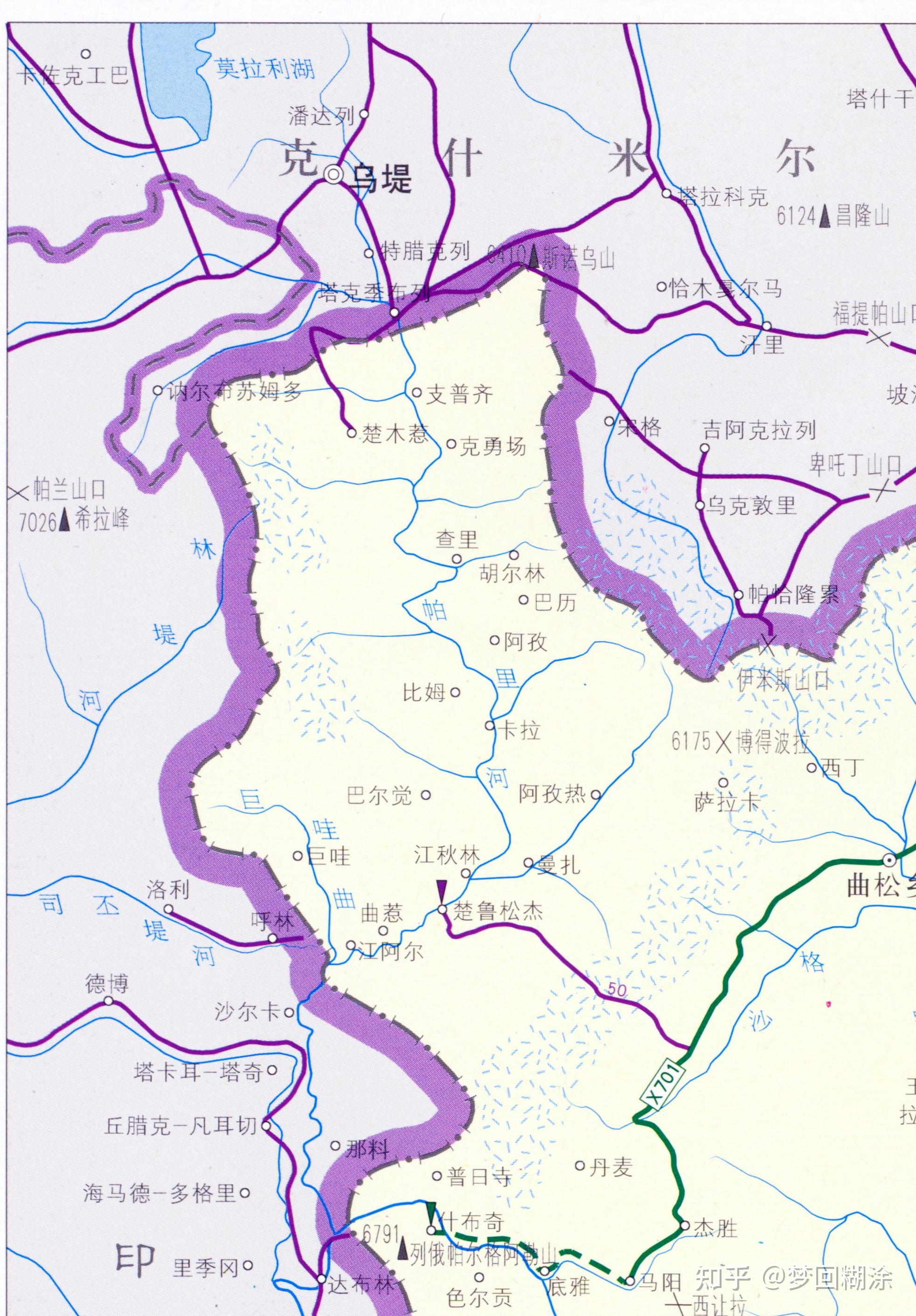 札达县地图高清图片