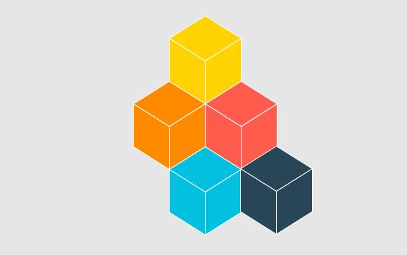 如何快速绘制立体方块图形设计