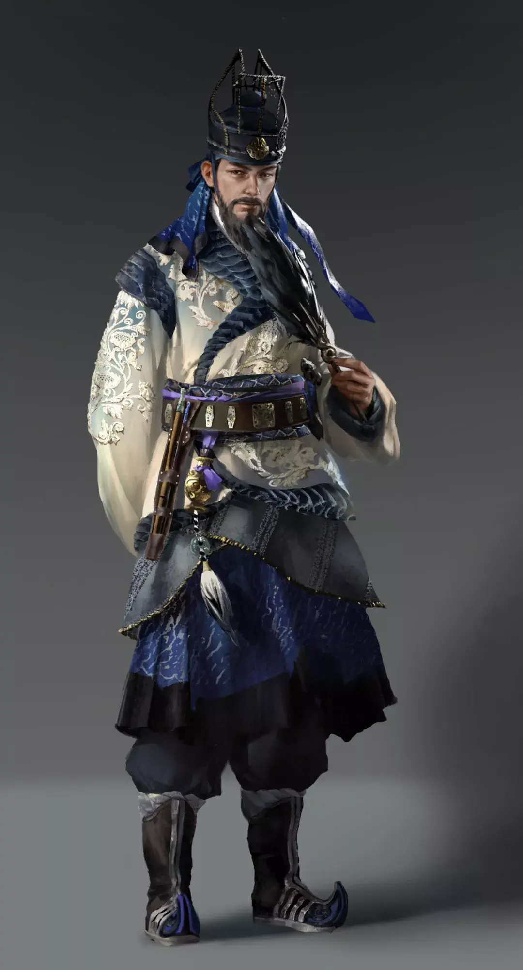 08lulu zhang绘制的《全面战争:三国》蜀国的各角色原画对我这种画