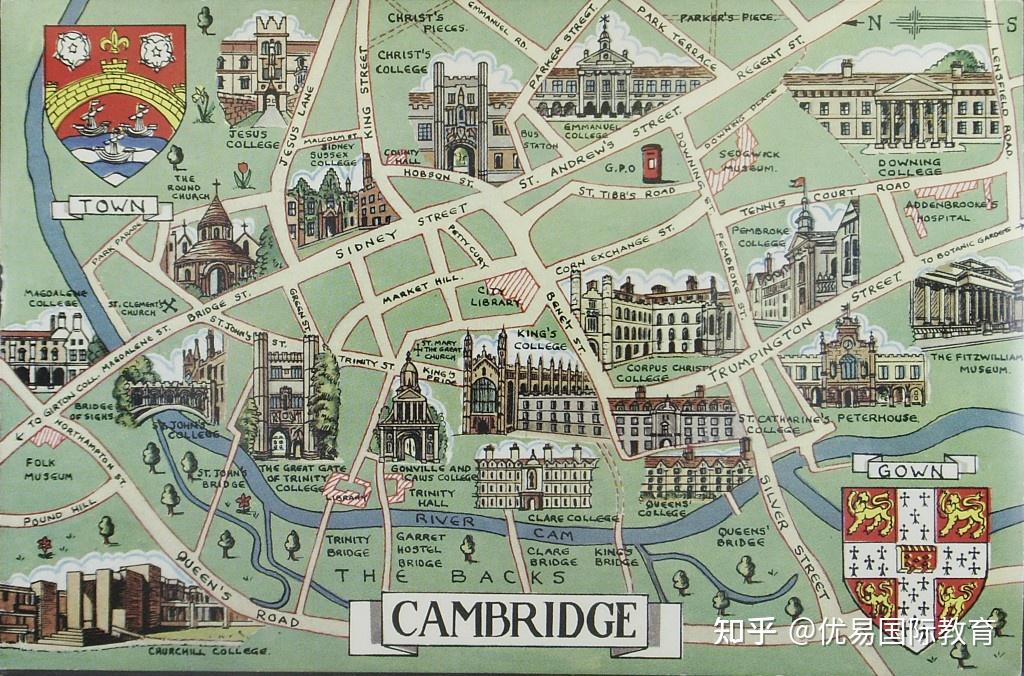 剑桥大学地图位置图片