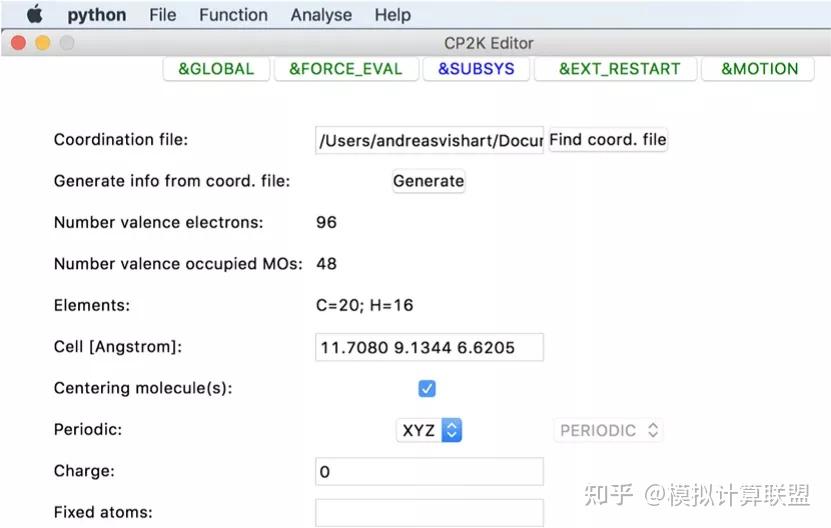 【使用手册】图形用户界面编辑器—CP2K Editor，构造CP2K的输入文件 - 知乎