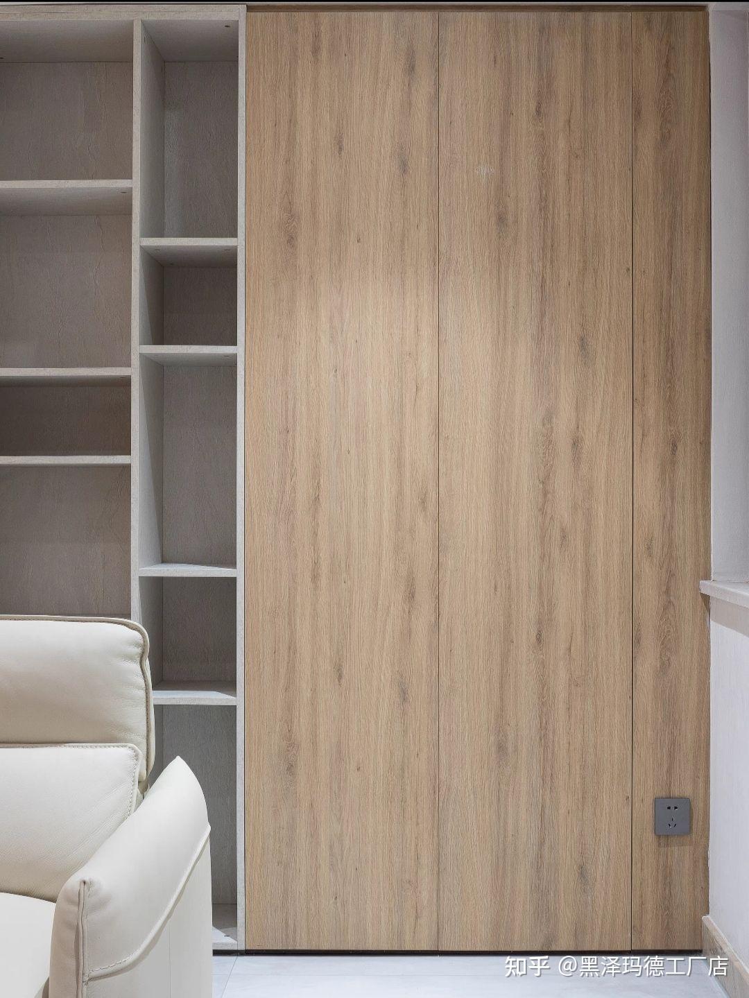 爱格原木色一门到顶衣柜真的很赞