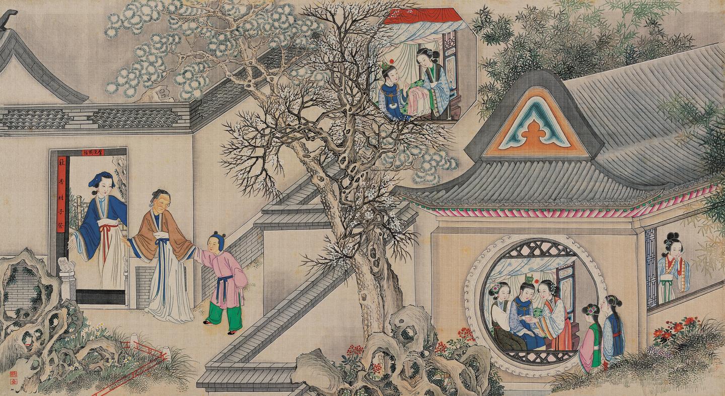 红楼梦》国宝古画：清代孙温彩绘册页230幅(1~43)【高清超大图】 - 知乎