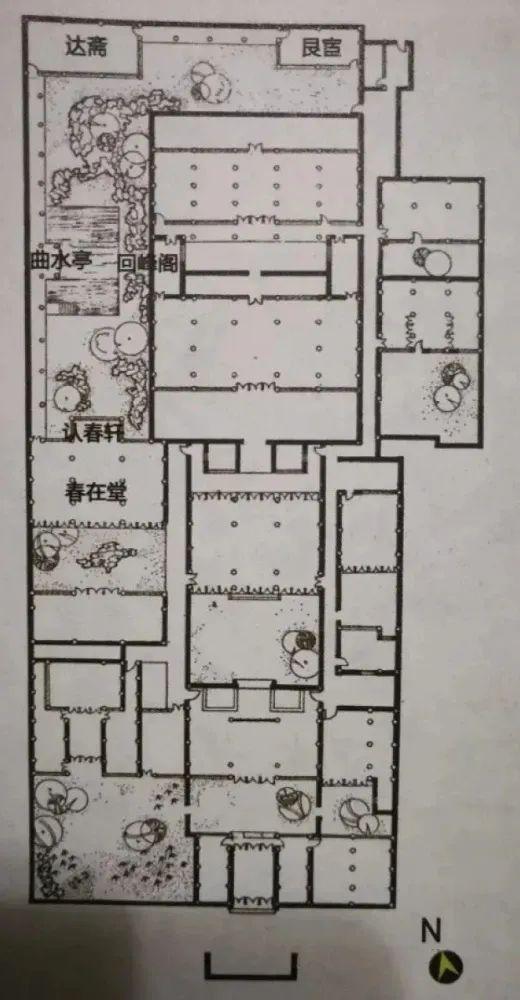 五峰园平面图图片