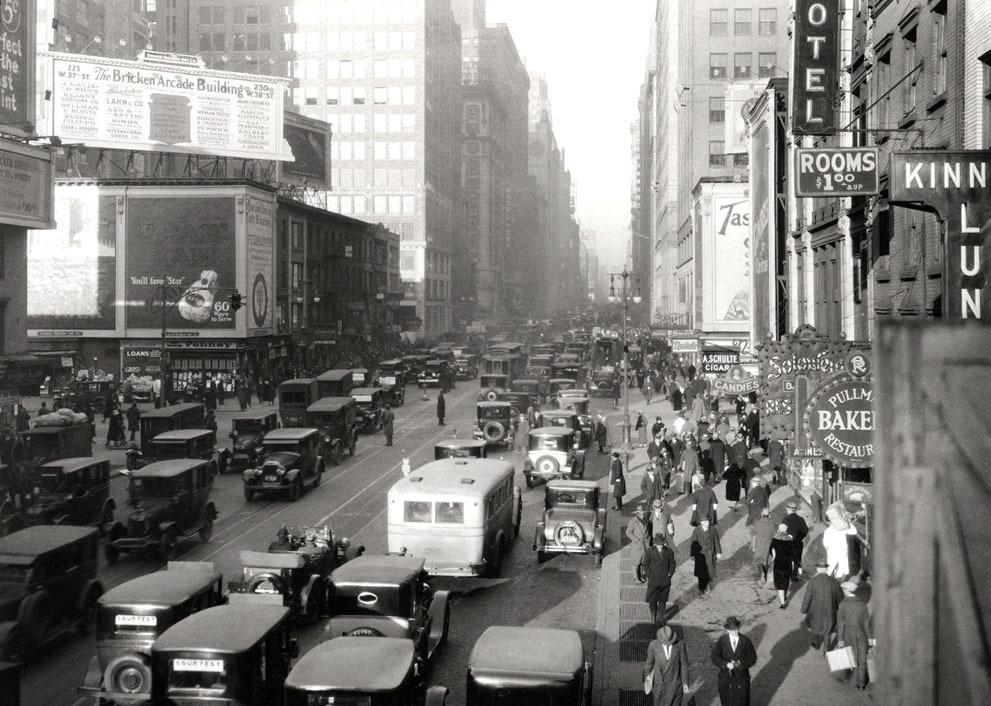 1920年,纽约第七大道景象