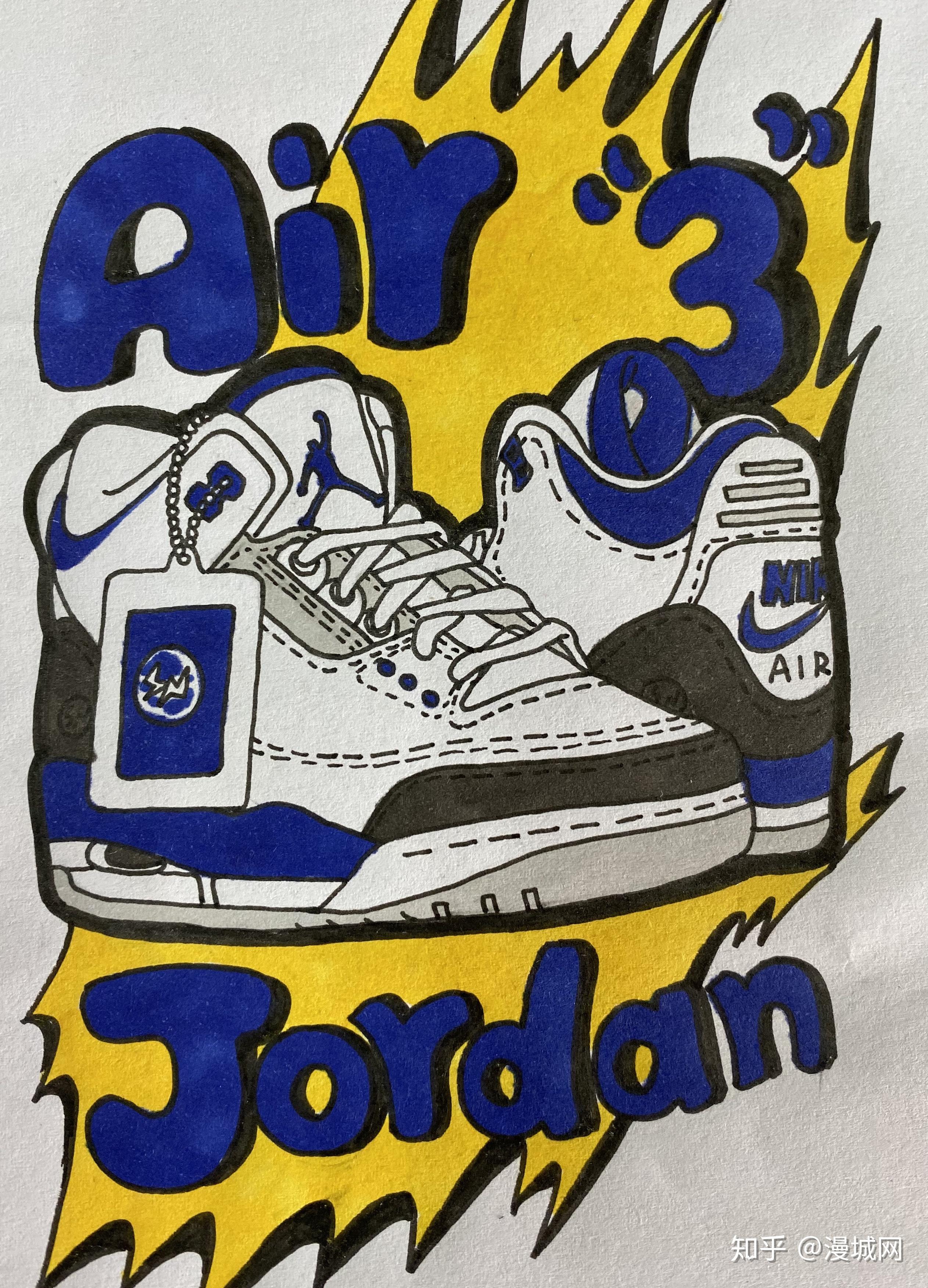 漫城网漫画师小姐姐手绘最新airjordan潮流款