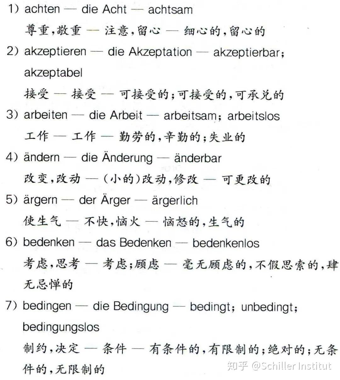 德语必背！动词名词化 与 动词形容词化 - 知乎