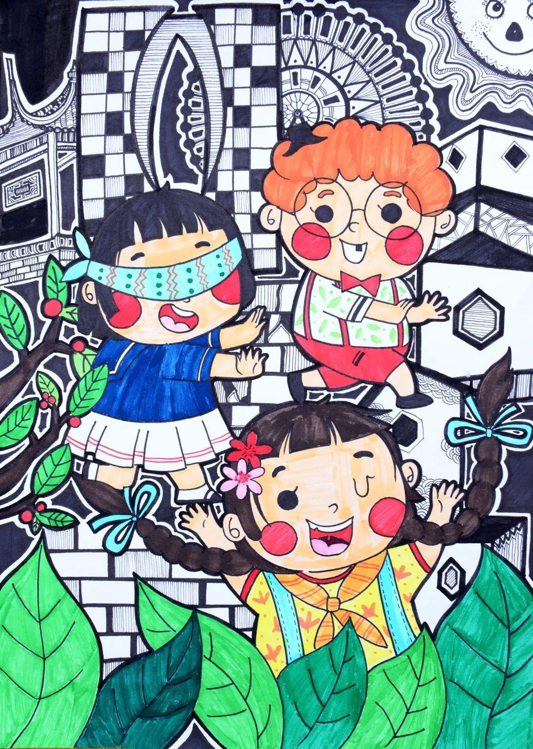 儿童友好文艺江苏苏州儿童友好城市获奖绘画作品欣赏