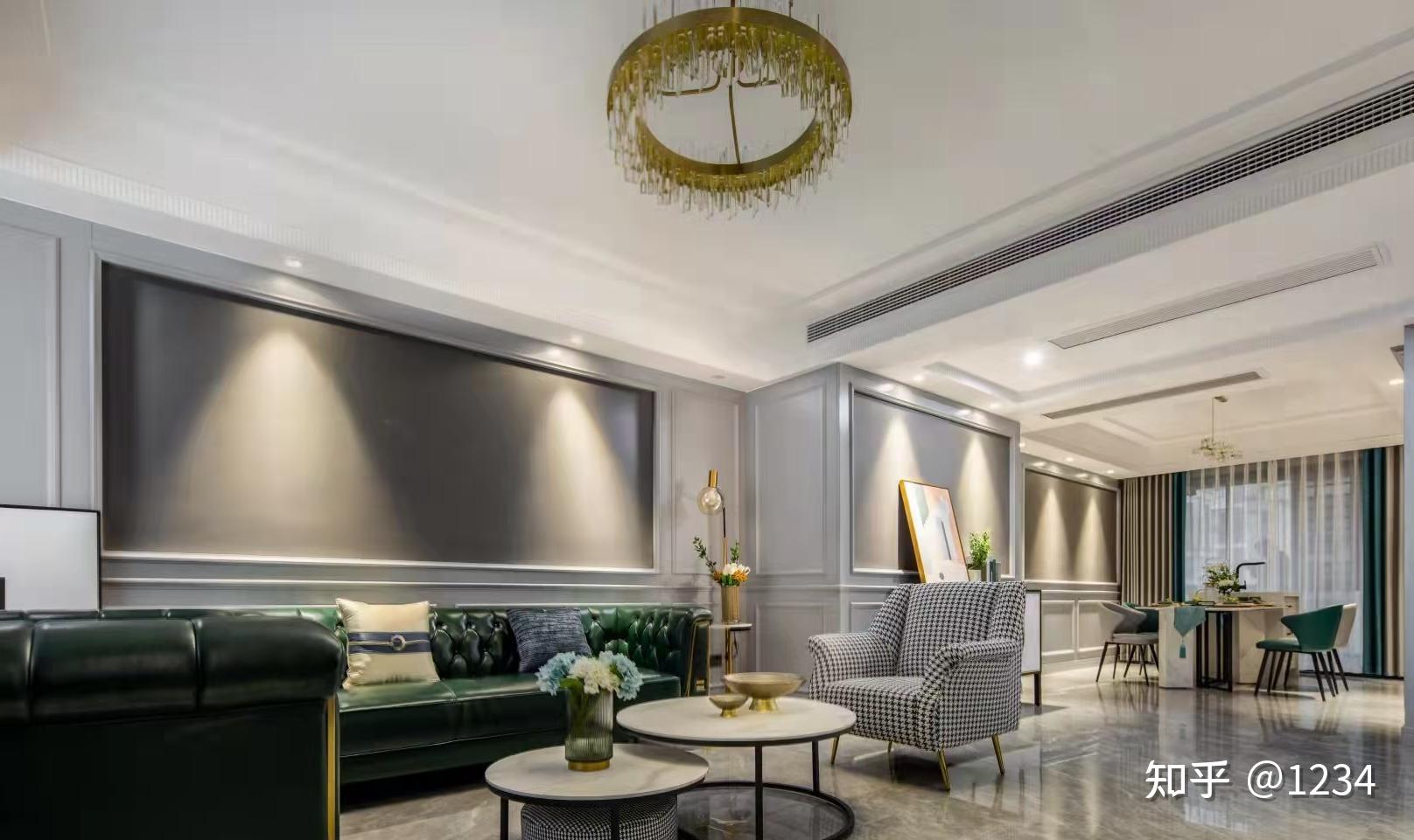 红杉树装修案例140平轻奢美式复古风