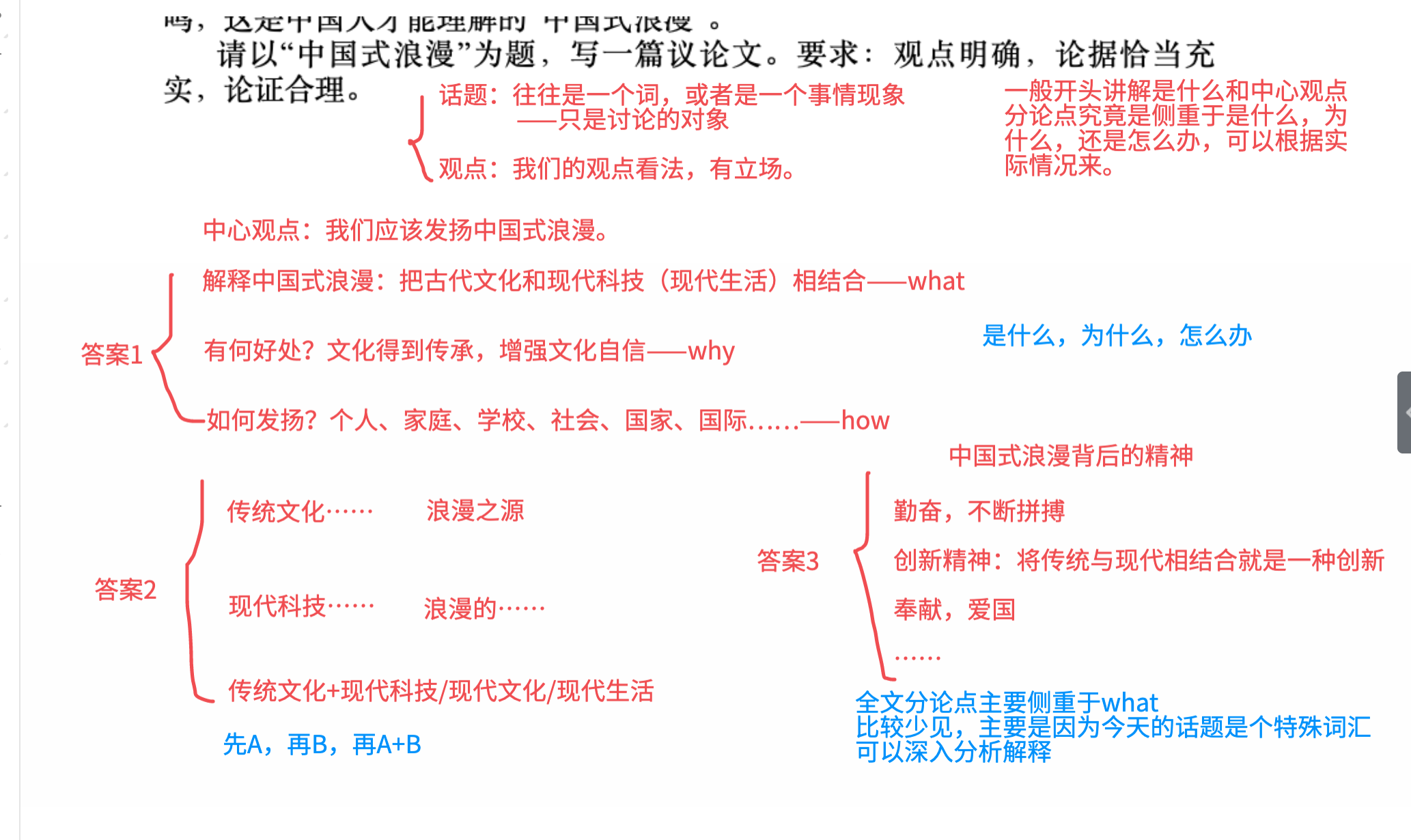 中国式浪漫议论文素材图片