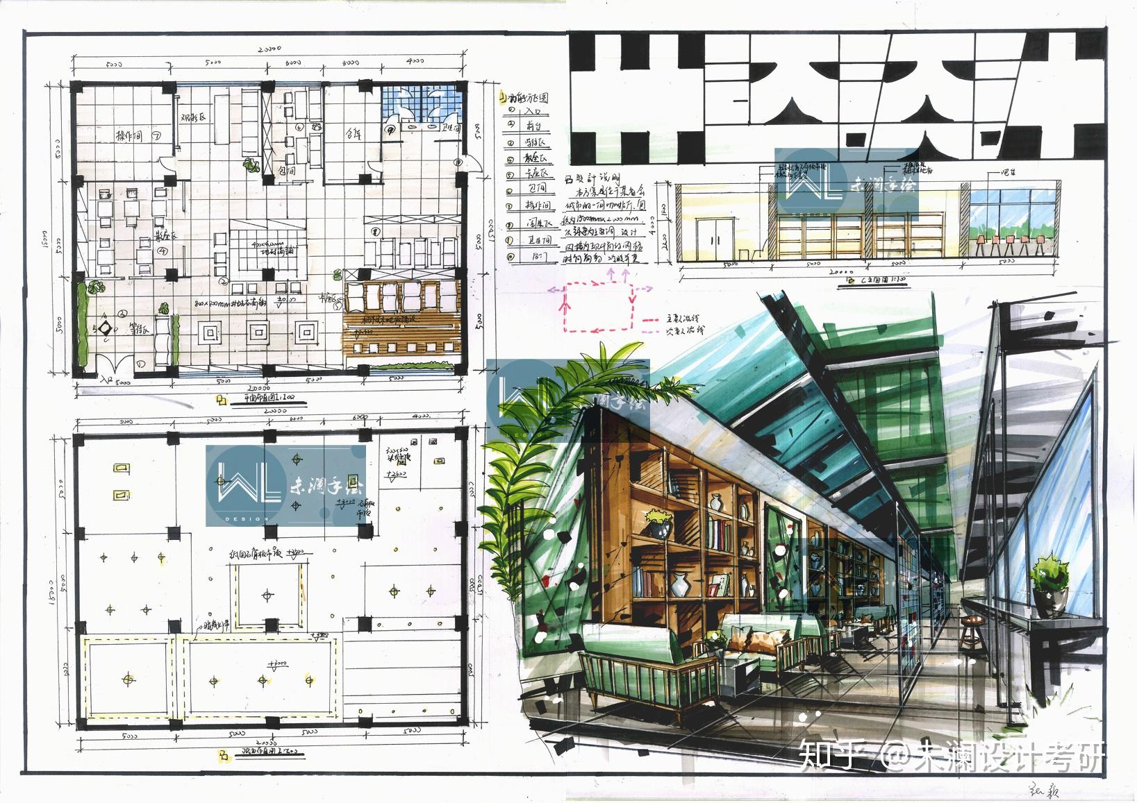室内快题真操实练酒店大堂