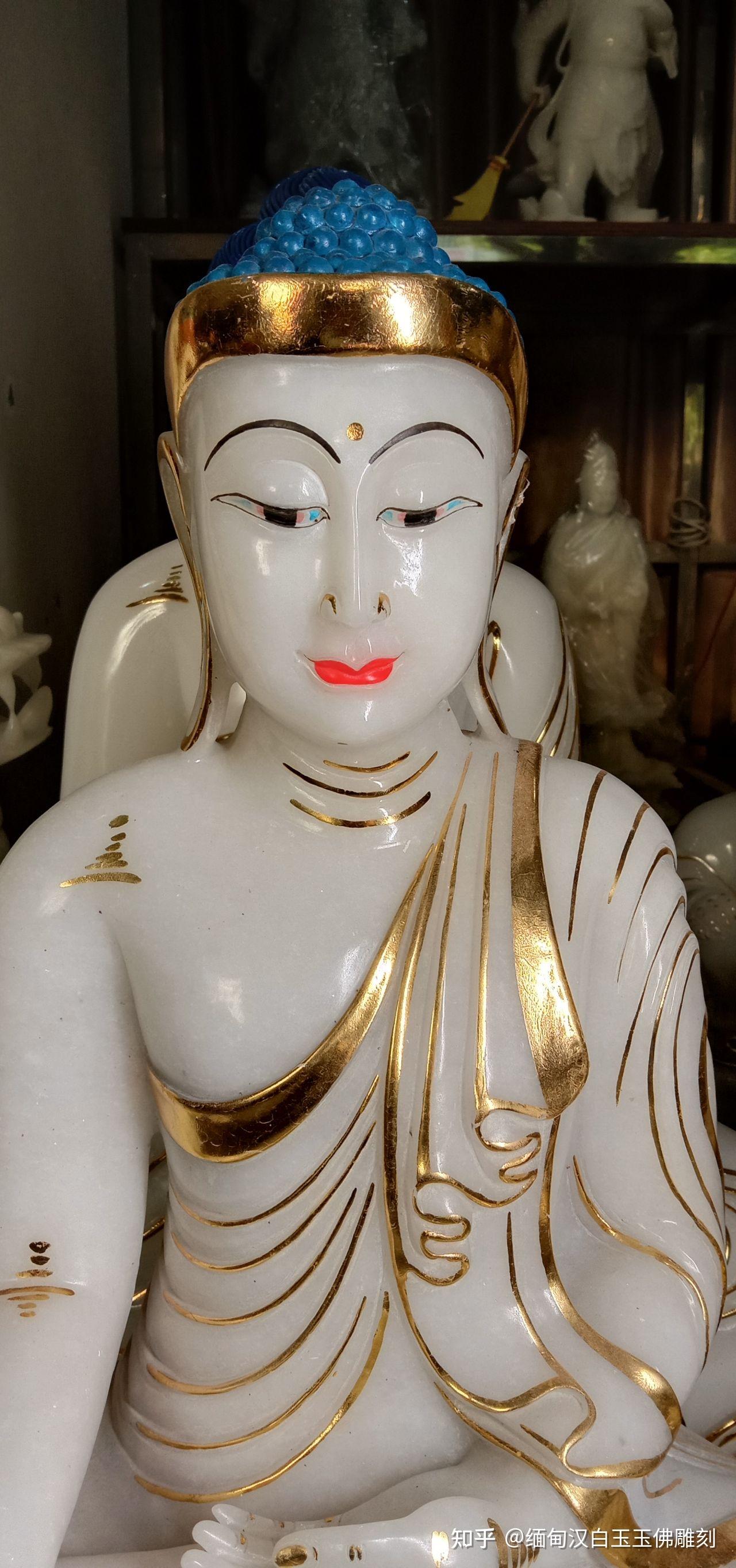 缅甸汉白玉玉佛雕刻转载请注明来源