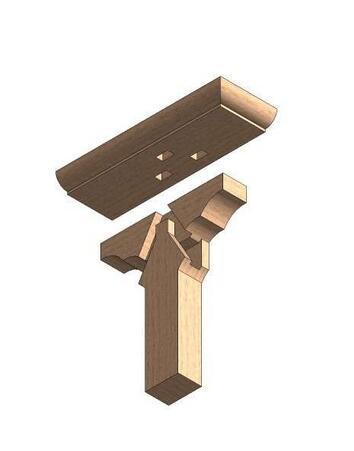 转载古典家具榫卯结构之四"扇形插肩榫"