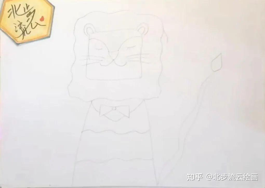 用线描的方式画狮子简笔画,掌握画画技巧和兴趣爱好 - 知乎
