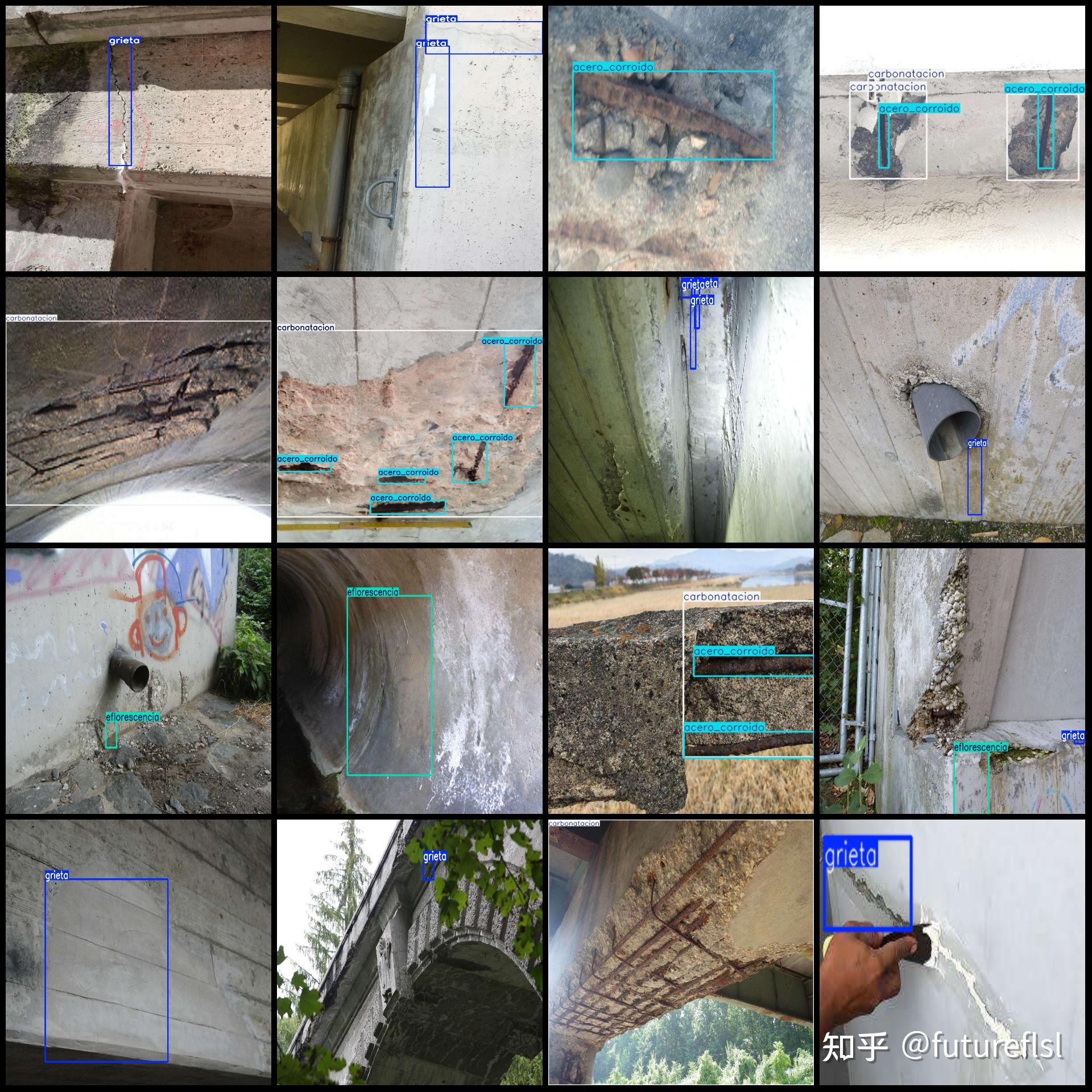 建筑物混凝土裂缝剥落泛碱碳化缺陷识别检测数据集VOC+YOLO格式5275张10类别 - 知乎