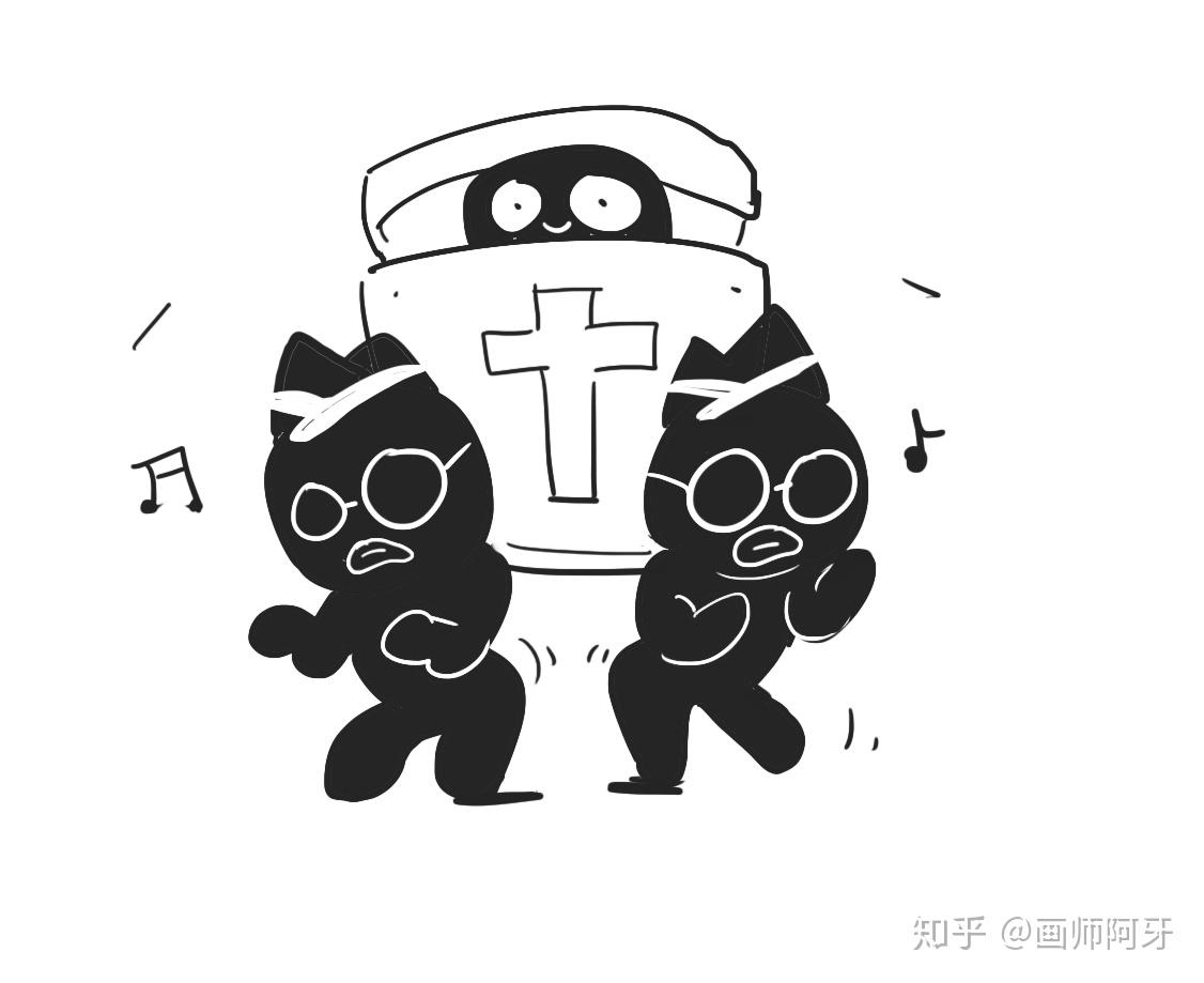黑人抬棺的简笔画怎么画? - 知乎