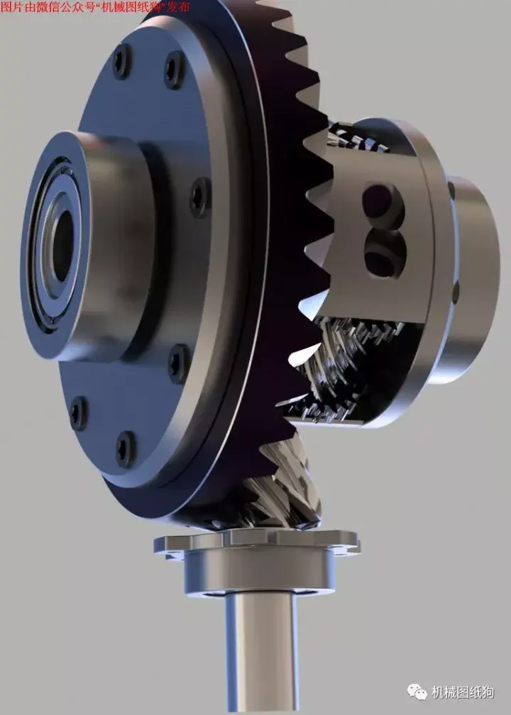 差减变速器torsen托森差速器模型3d图纸step格式