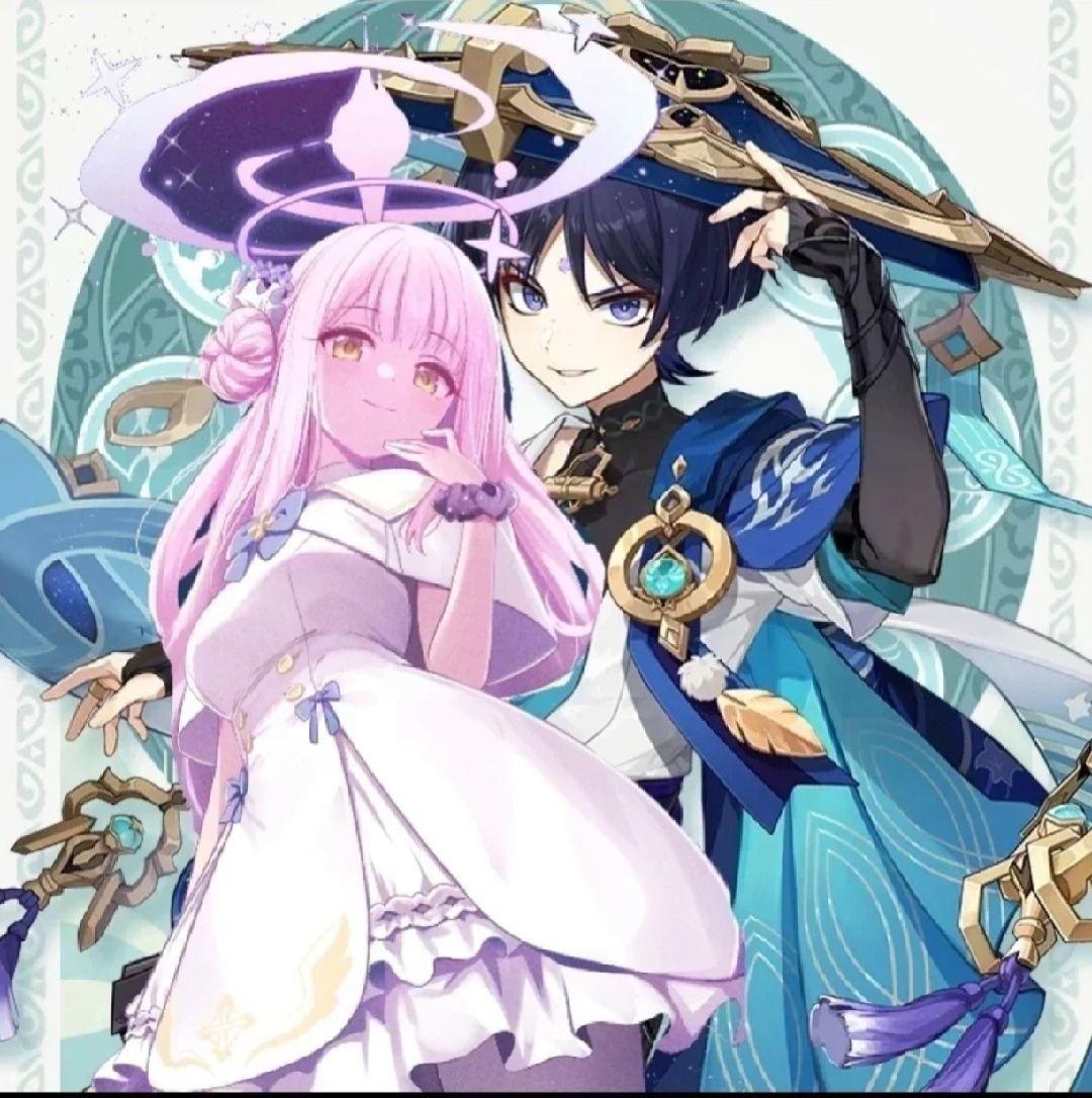 《原神》流浪者「散兵」与《蔚蓝档案》圣园未花「mika」这对 cp?