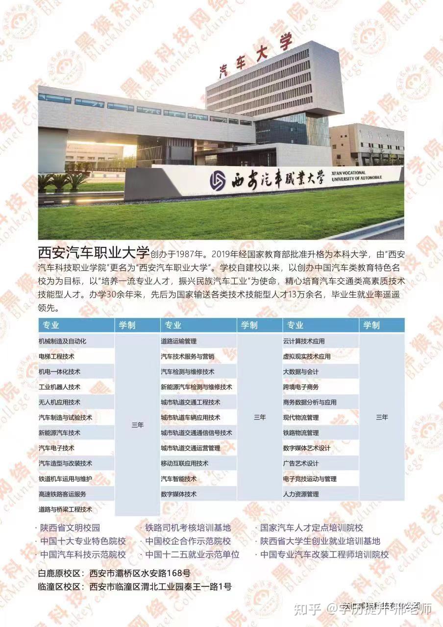 西安汽车职业大学学费图片