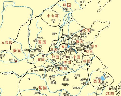 东周列国地图图片