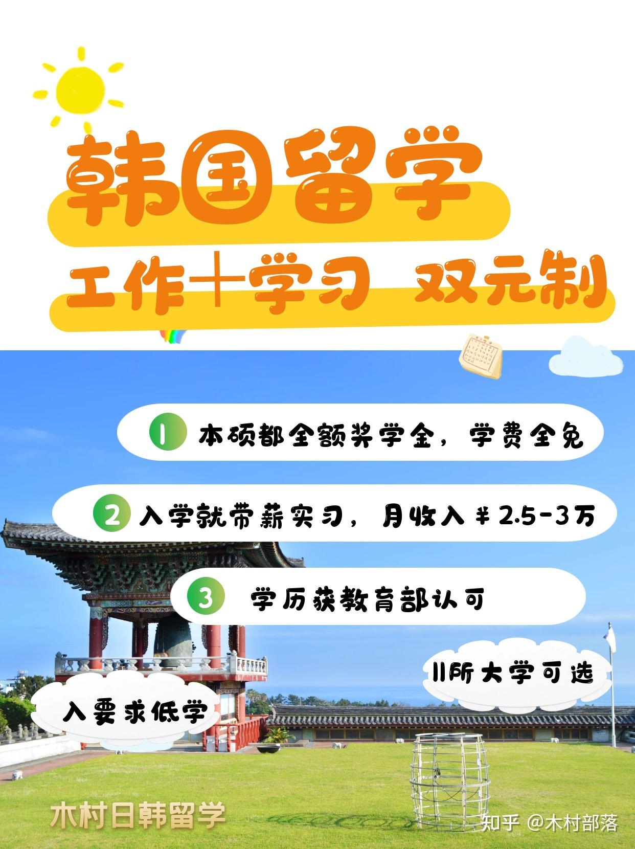 穷学生强推！韩国工作➕学习双元制全额奖学金留学方案- 知乎