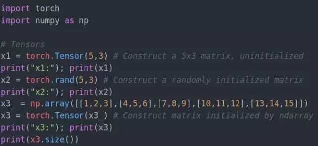 pytorch入门教程 1
