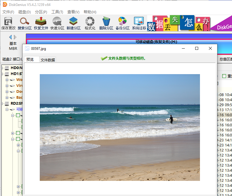 DiskGenius 5611580x86x64 官方单文件PE版 吾爱破解 52pojiecn