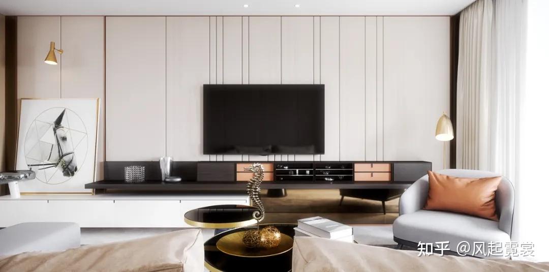 高颜值的电视背景墙设计50款提升整个房屋的高级感