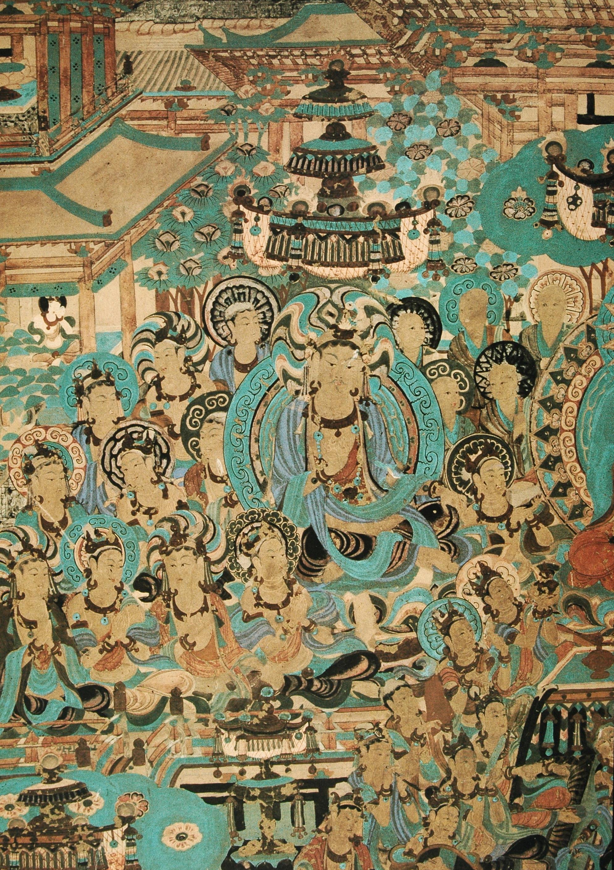 【神游千年,大美敦煌】晚唐-12窟-四壁三铺加屏风画,堂堂大观【高清大图200多幅】 - 知乎