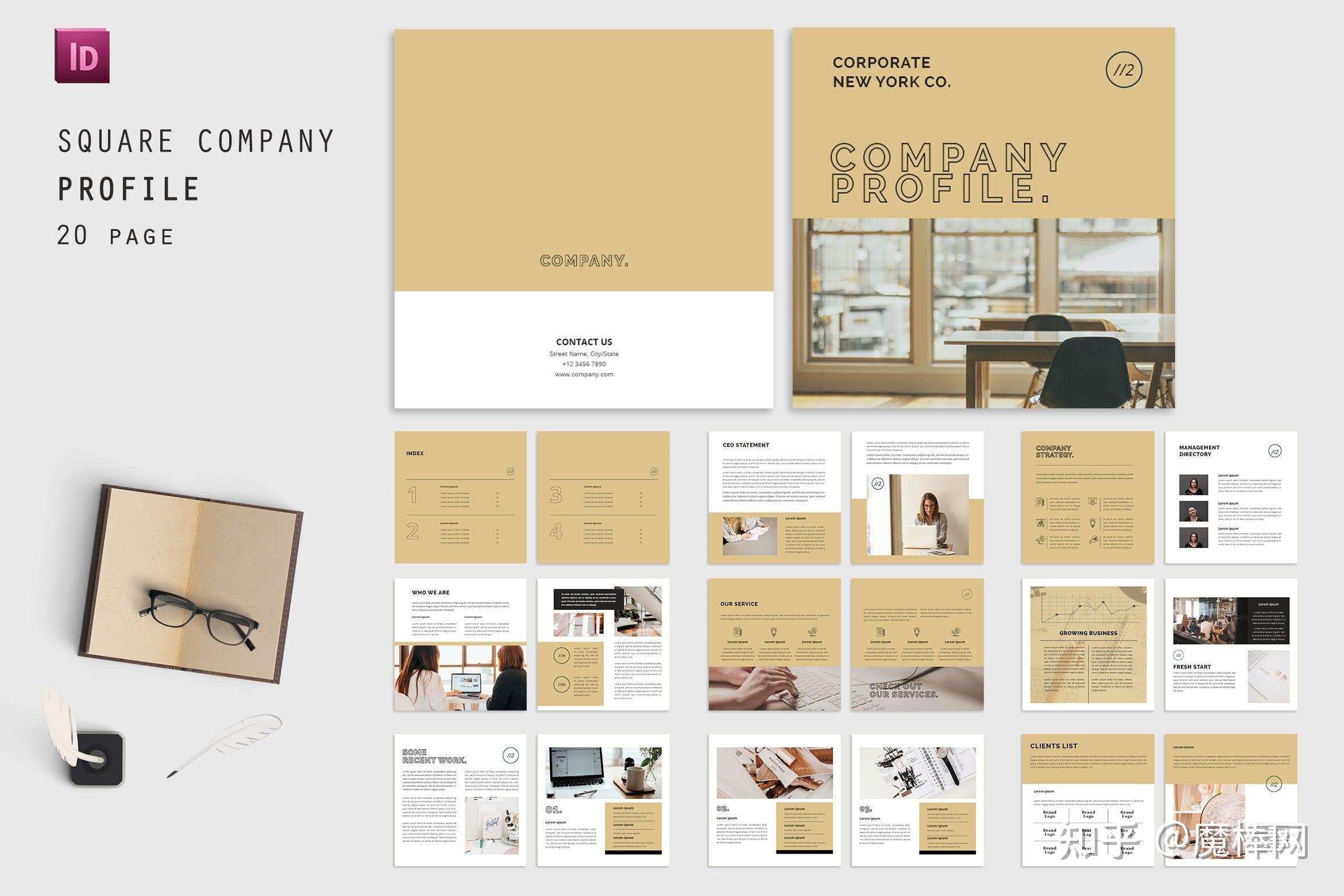 简约风格画册设计分享画册indesign模板下载