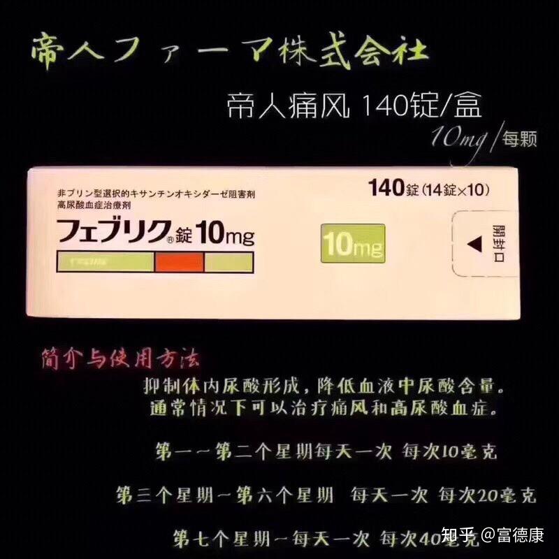 日本痛風藥是全世界唯一對腎臟無任何負擔的處方藥.