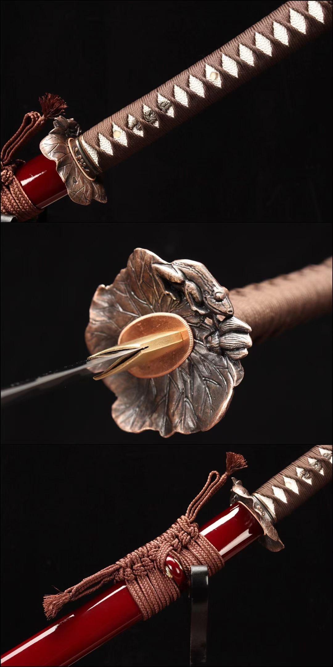 龙泉宝剑手工锻打刀浪客剑心逆刃刀绯村剑心精品武士刀