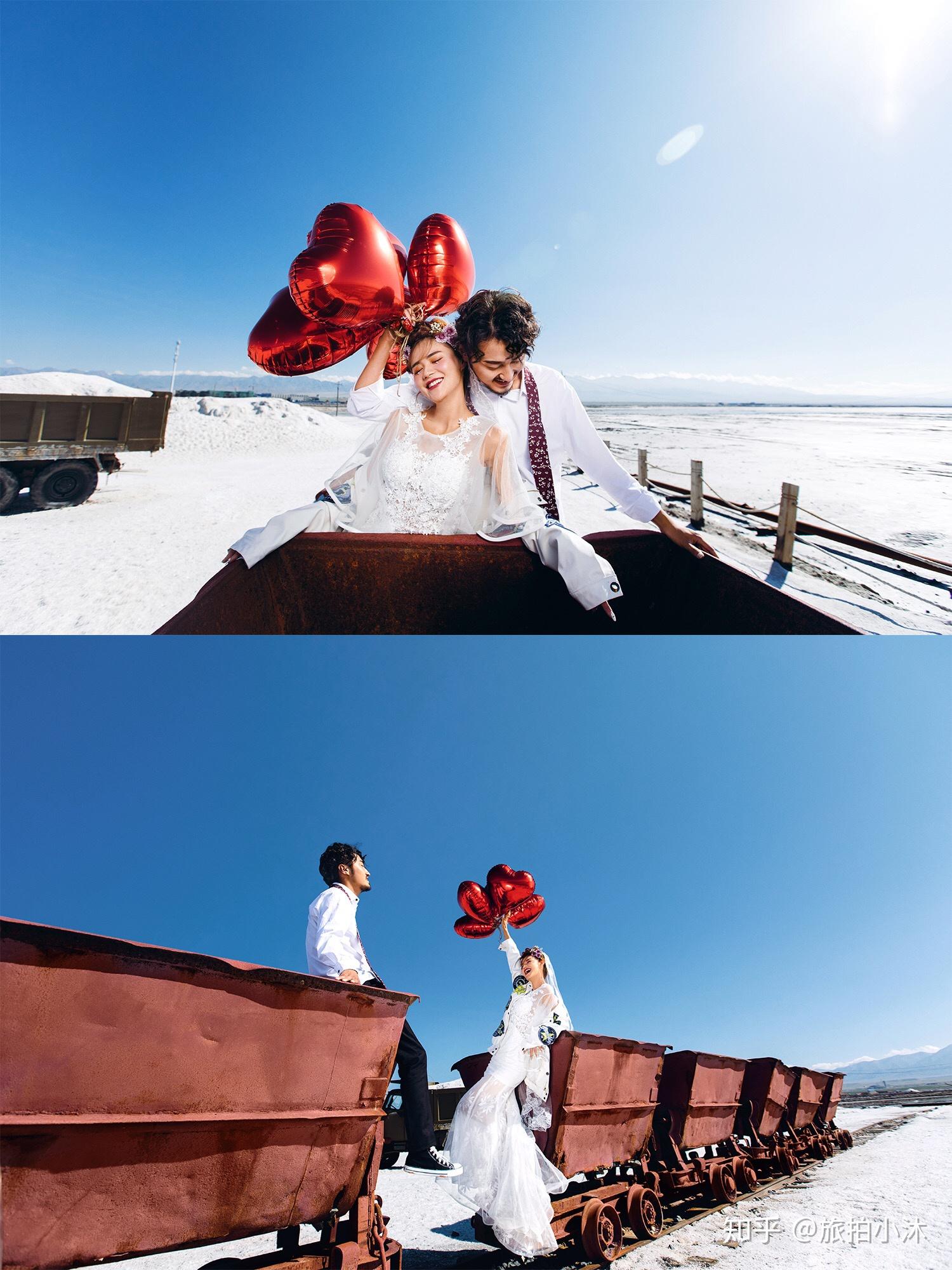 青海婚纱照分享一组茶卡盐湖活力小清新