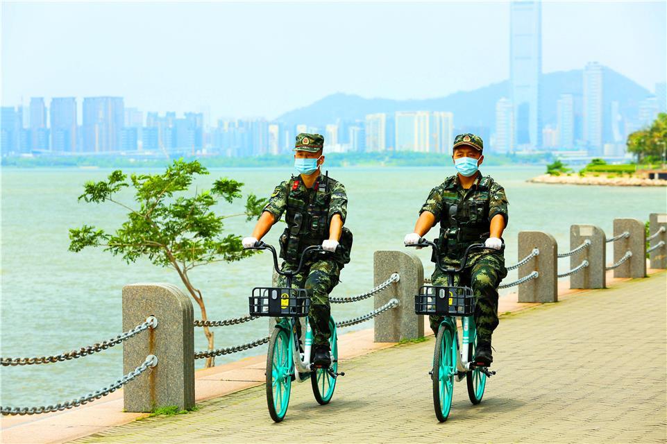 深圳湾武警图片