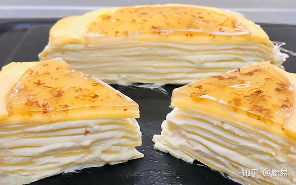 带着秋味的甜品 多层柔软的桂花蛋糕 入口即化 好吃又好看 知乎